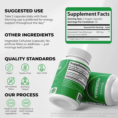 Rosabella Moringa Powder Capsules