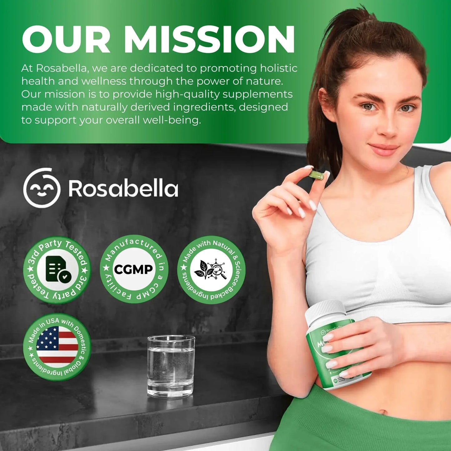 Rosabella Moringa Powder Capsules